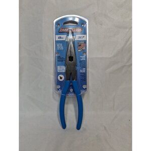 Channellock 317 8-Inch Long Nose Pliers with Side Cutter, New,